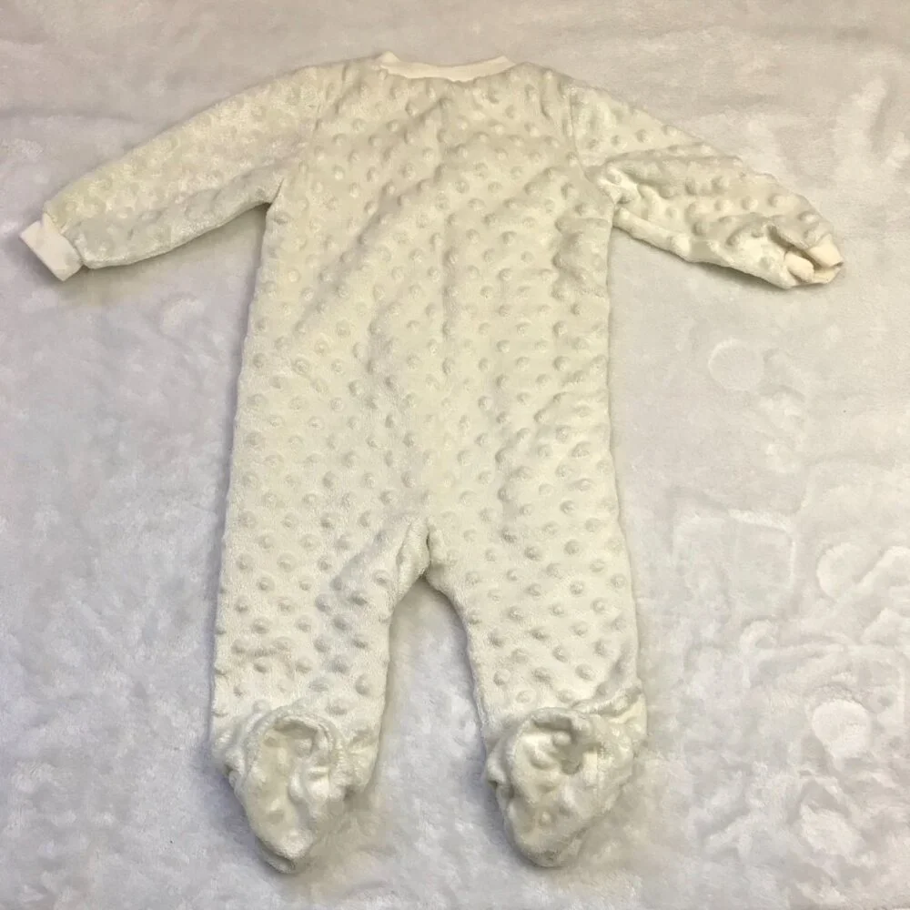 Kyle & Deena Embroidered Bear Face One Piece Footed Outfit Unisex‎ Baby 6-9M